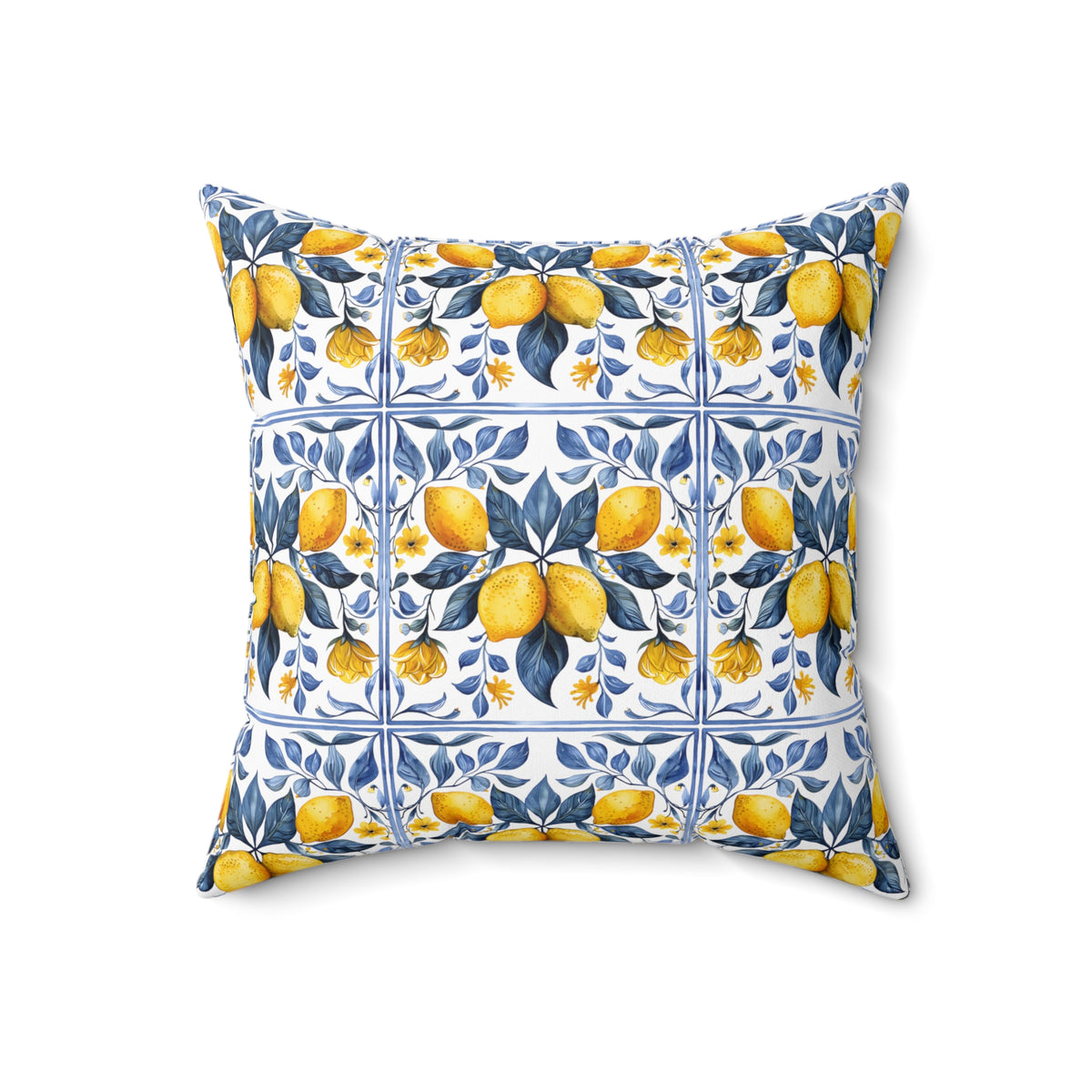 Mediterranean Spun Polyester Square Pillow - Ellinida 