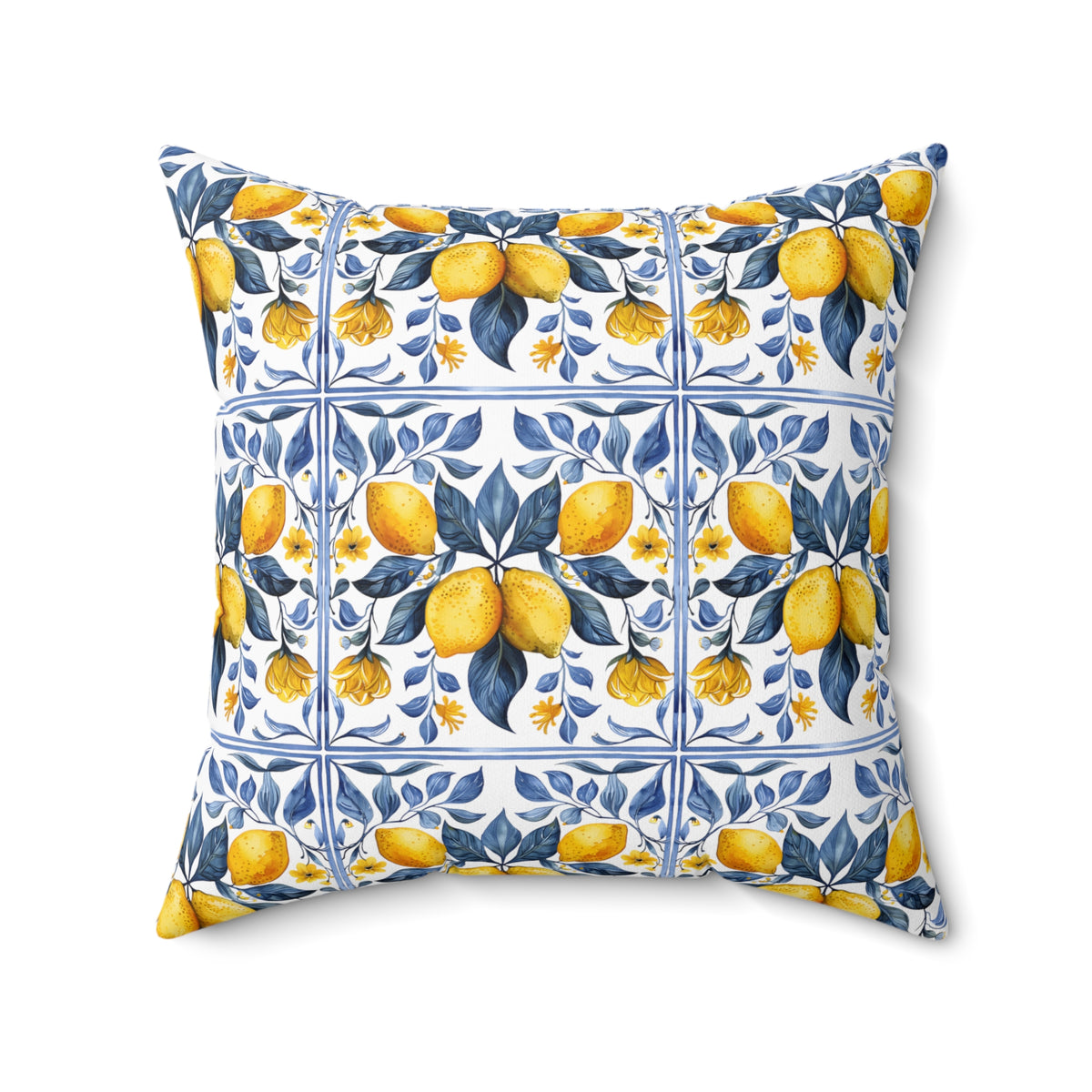 Mediterranean Spun Polyester Square Pillow - Ellinida 