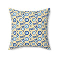 Evil Eye Love Spun Polyester Square Pillow - Ellinida 