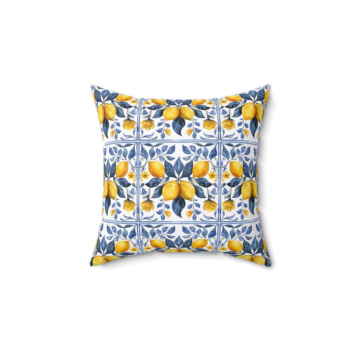 Mediterranean Spun Polyester Square Pillow - Ellinida 