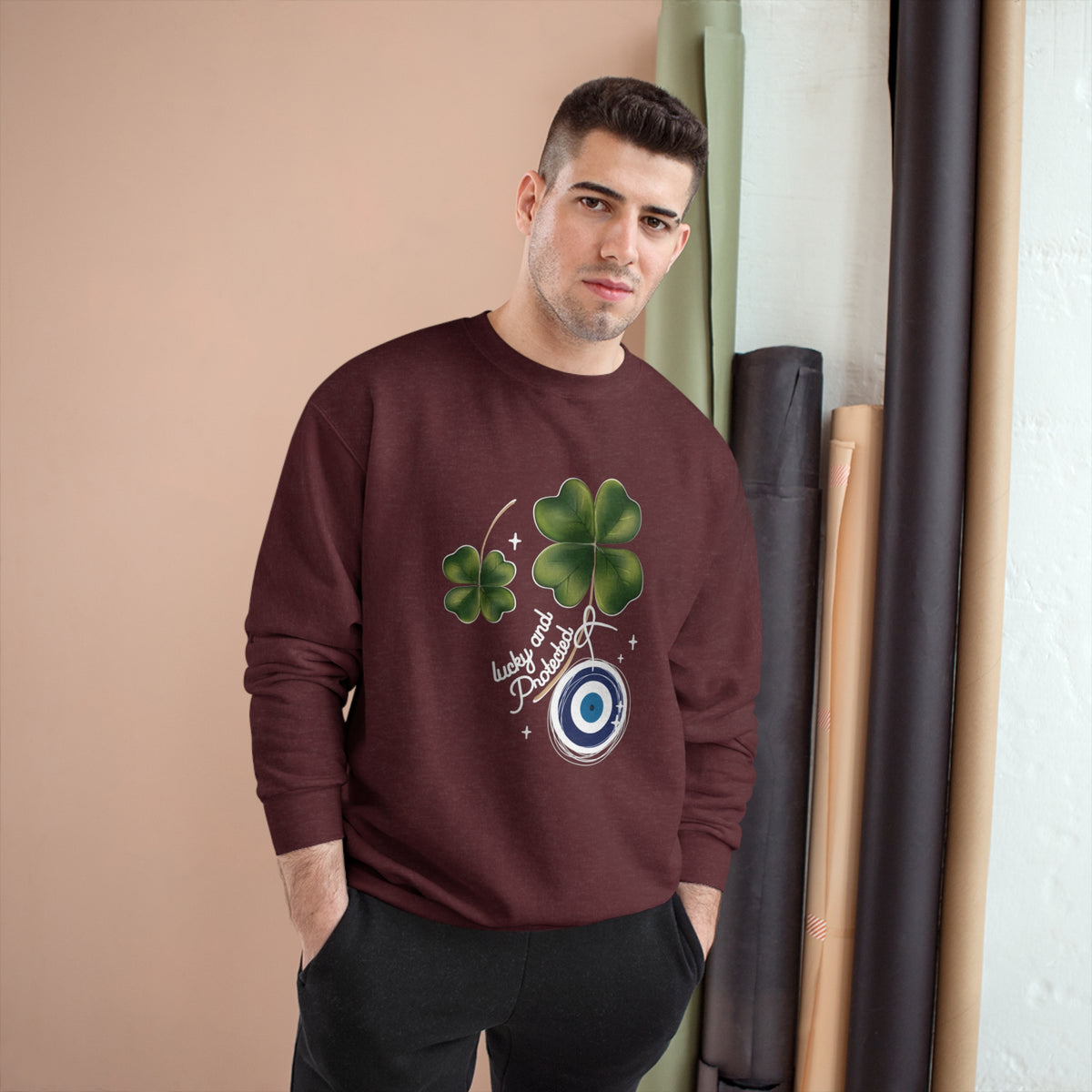 Lucky & Preotected Champion Sweatshirt - Ellinida 