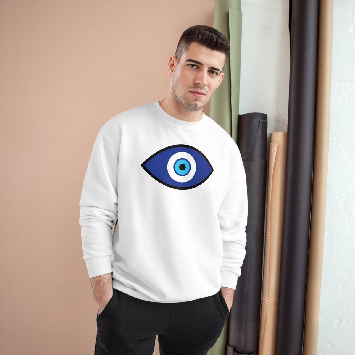 Evil Eye Heart Champion Sweatshirt - Ellinida 