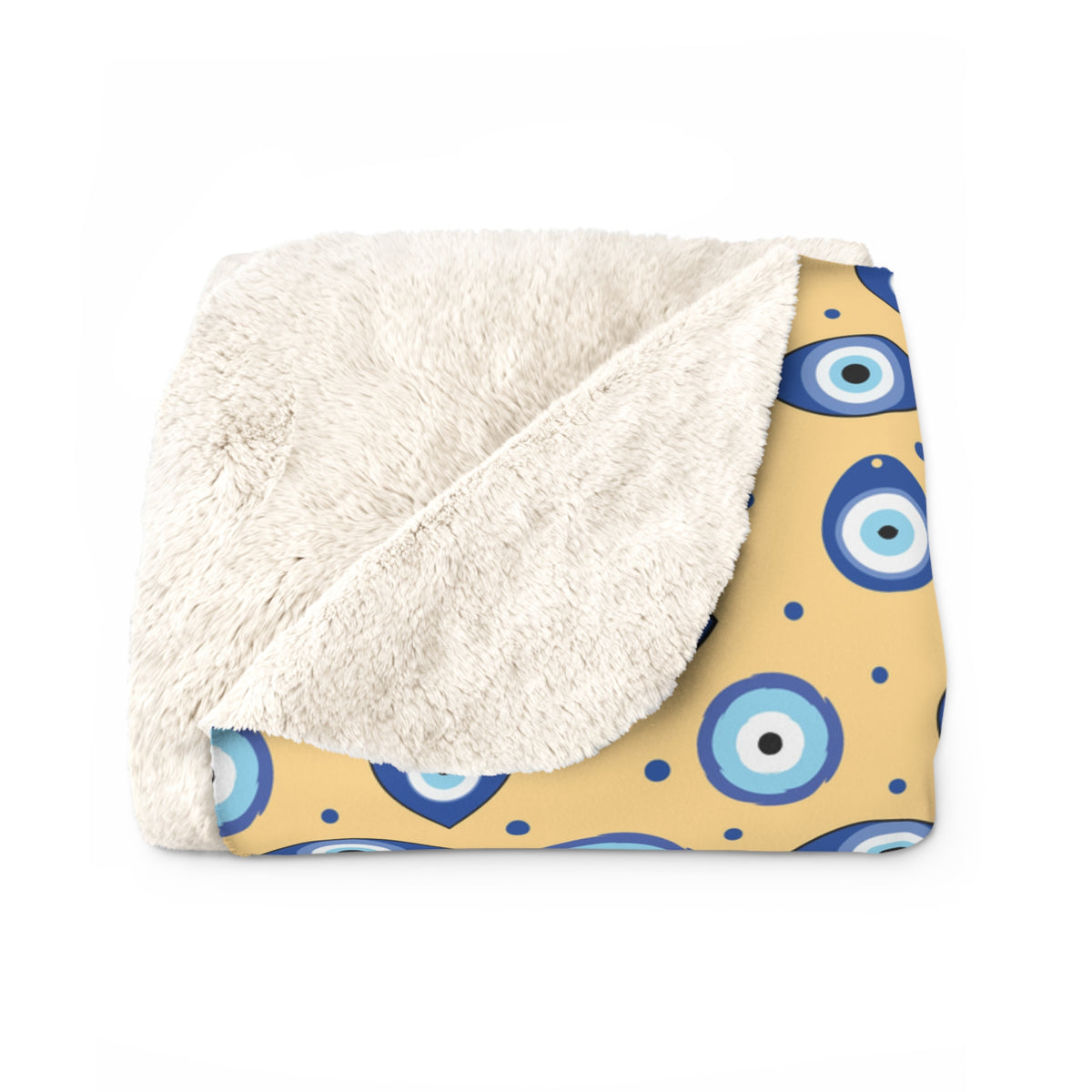 Evil Eye Sherpa Fleece Blanket EFB-03 - Ellinida 