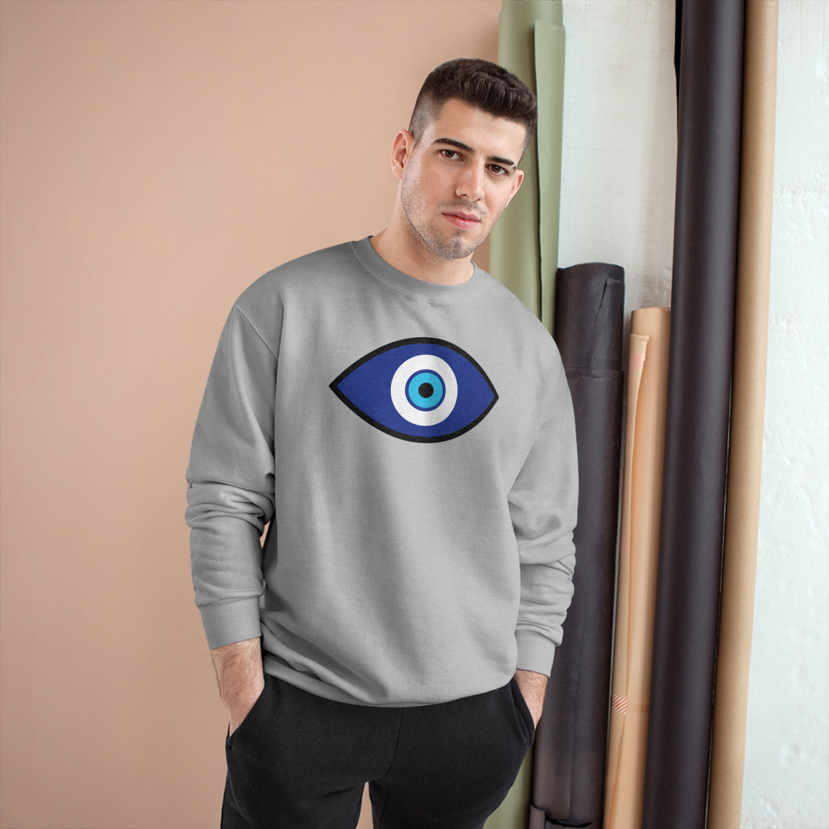 Evil Eye Heart Champion Sweatshirt - Ellinida 