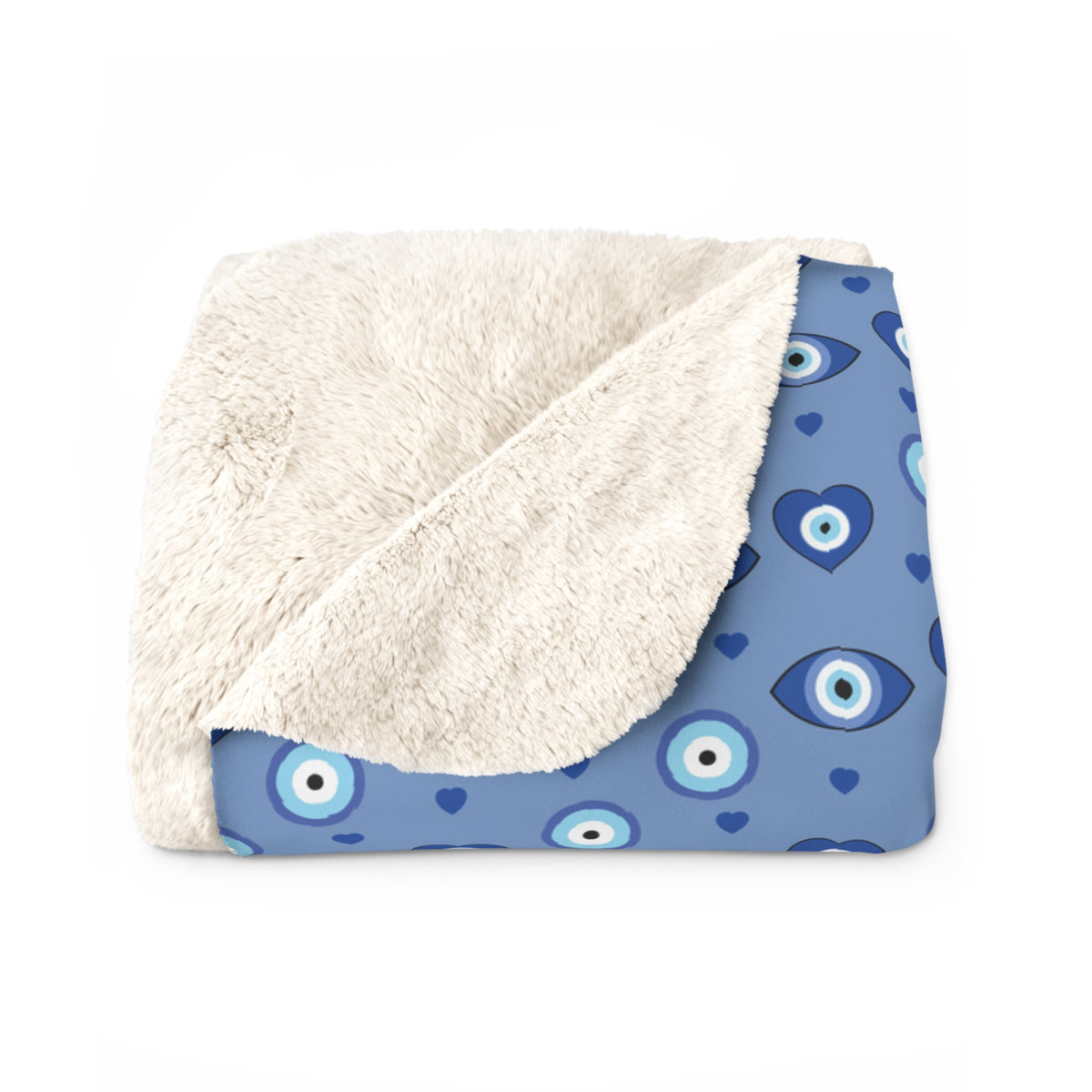 Evil Eye Sherpa Fleece Blanket EFB-02 - Ellinida 