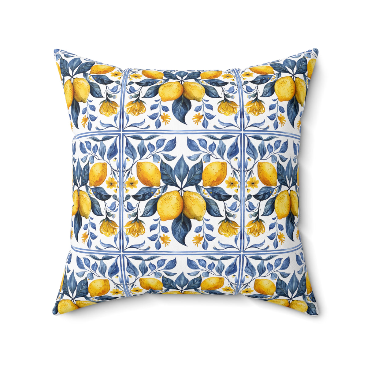 Mediterranean Spun Polyester Square Pillow - Ellinida 