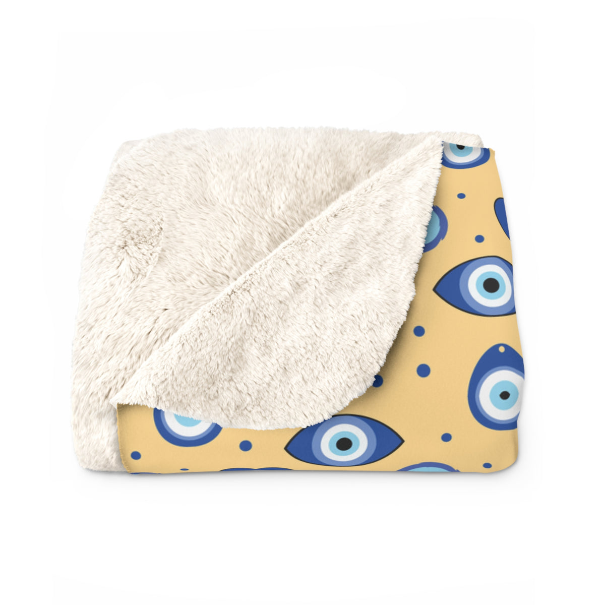 Evil Eye Sherpa Fleece Blanket EFB-03 - Ellinida 