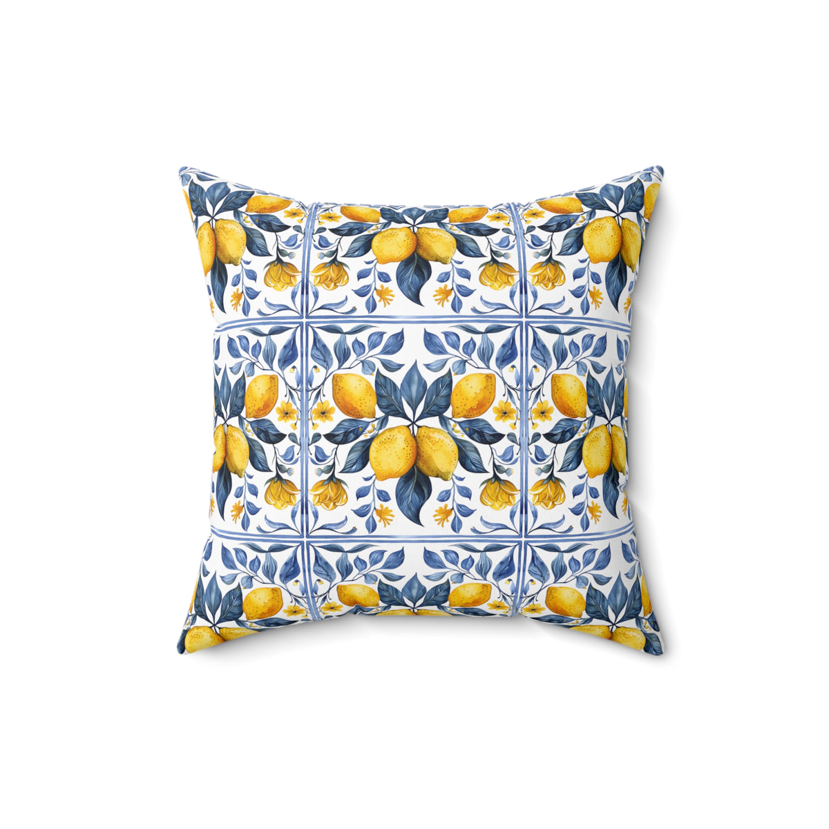 Mediterranean Spun Polyester Square Pillow - Ellinida 