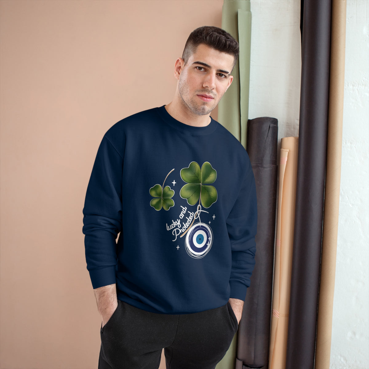 Lucky & Preotected Champion Sweatshirt - Ellinida 